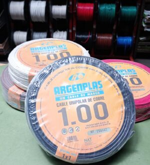 Cable Unipolar Normalizado 1mm Argenplas Rollo x 100 Mts.