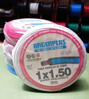 Cable Unipolar Normalizado 1.5mm Argenplas Rollo x 100 Mts