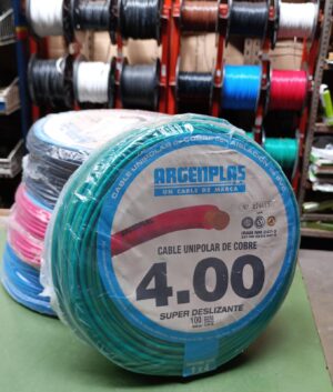 Cable Unipolar Normalizado 4mm Argenplas Rollo x 100 Mts.
