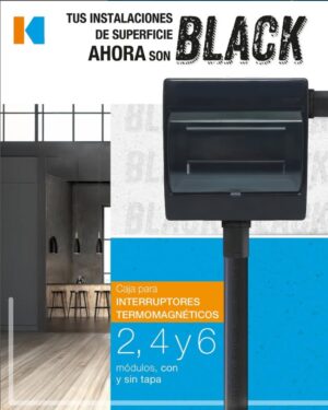 KALOP Caja para térmicas 2 módulos BLACK
